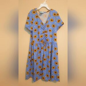 Blue floral dress fie girls size 14